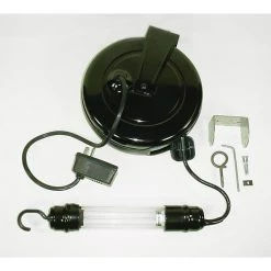 Central Tools 12010 Bounce Lite 13-Watt Fluorescent Work Light With 40 Ft. Reel