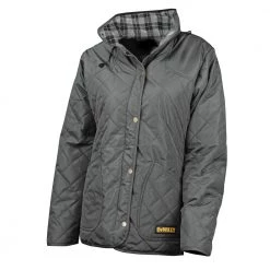 Dewalt DCHJ084CD1-3X 20V MAX Li-Ion Charcoal Women's Flannel Lined Diamond Quilted Heated Jacket Kit - 3XL -Tool Storage Sales dewndchj084cd1 l a 4
