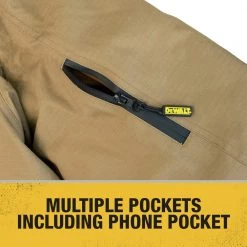 Dewalt DCHJ091B-2X 20V Lithium-Ion Cordless Men's Heavy Duty Ripstop Heated Jacket (Jacket Only) - 2XL, Dune -Tool Storage Sales dewndchj091b l e 1