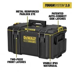 Dewalt DWST08300 14-3/4 In. X 21-3/4 In. X 12-3/8 In. ToughSystem 2.0 Tool Box - Large, Black -Tool Storage Sales dewndwst08300 g