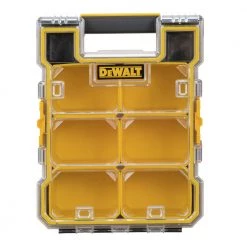 Dewalt DWST14735 4.56 In. X 10.31 In. X 13.66 In. Mid-Size Pro Organizer With Metal Latches - Yellow/Clear