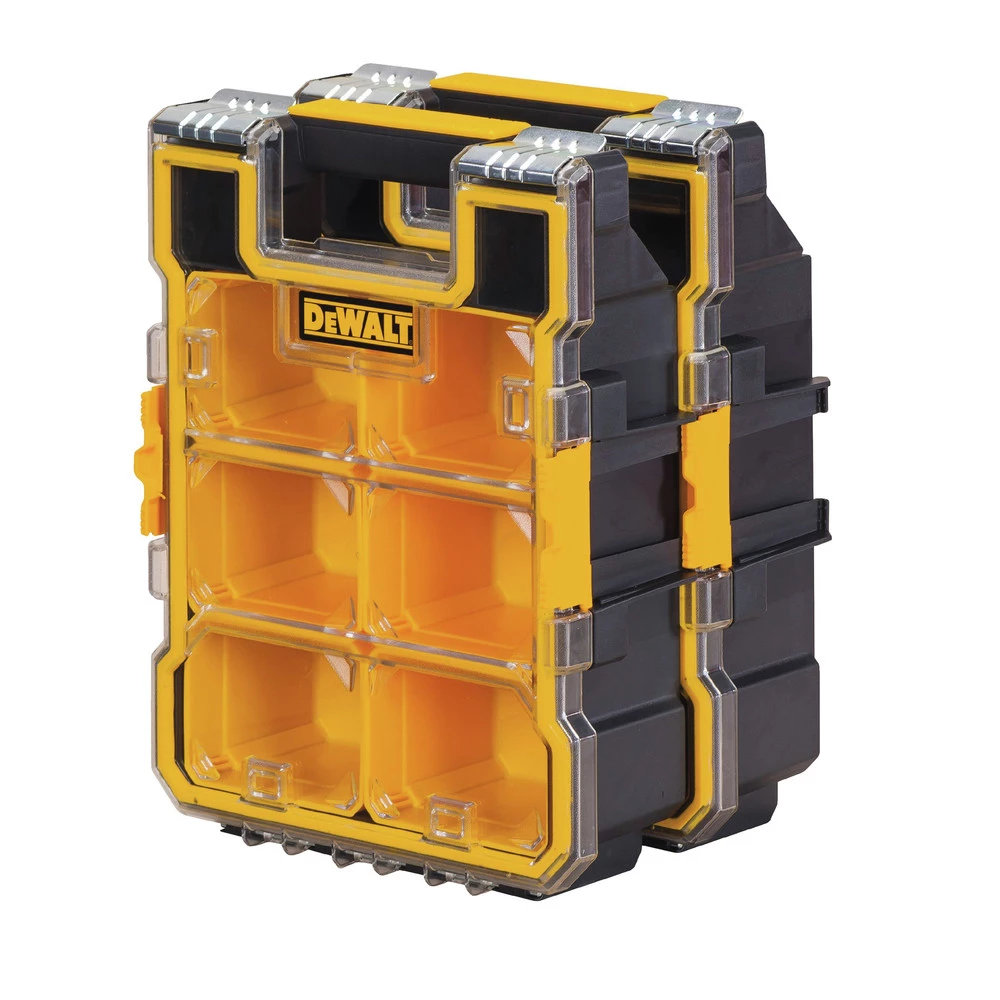 Dewalt DWST14735 4.56 In. X 10.31 In. X 13.66 In. Mid-Size Pro Organizer With Metal Latches - Yellow/Clear 4 Dewalt DWST14735 4.56 In. X 10.31 In. X 13.66 In. Mid-Size Pro Organizer With Metal Latches - Yellow/Clear - Image 2
