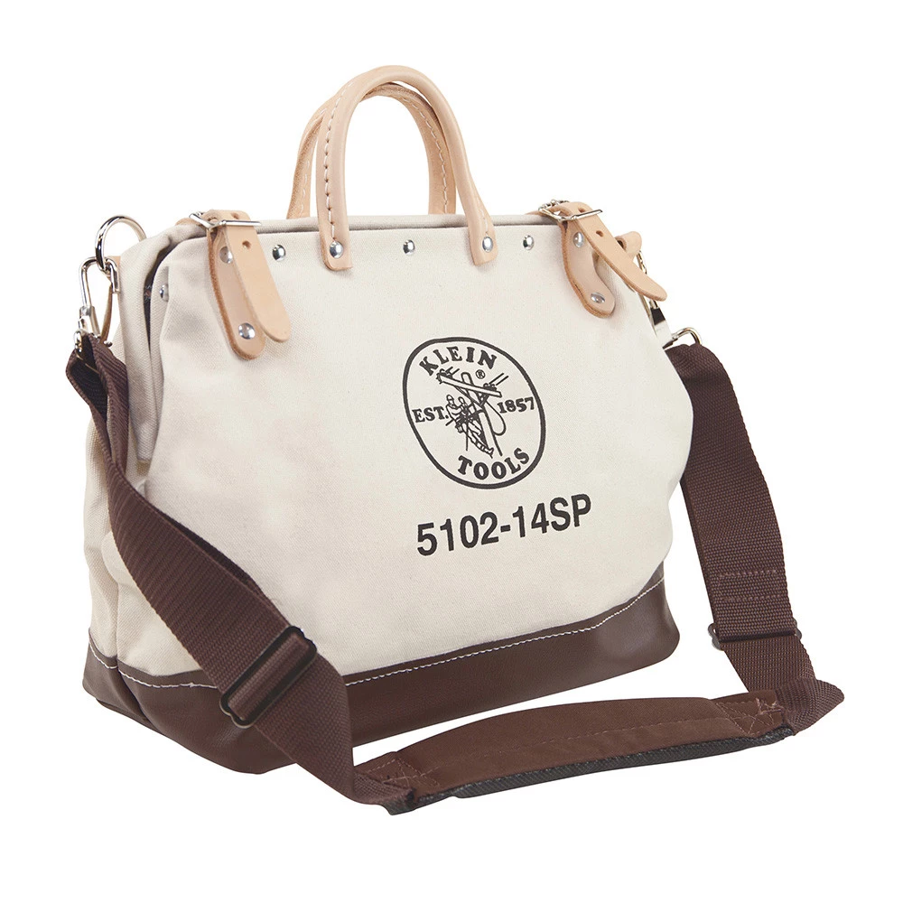 Klein Tools 5102-14SP 14 In. Deluxe Canvas Tool Bag 3 Klein Tools 5102-14SP 14 In. Deluxe Canvas Tool Bag