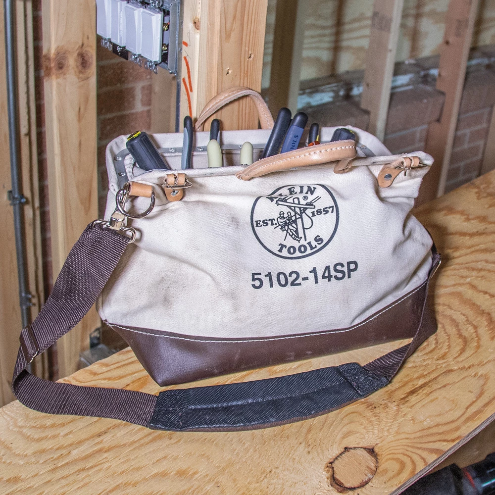 Klein Tools 5102-14SP 14 In. Deluxe Canvas Tool Bag 11 Klein Tools 5102-14SP 14 In. Deluxe Canvas Tool Bag - Image 9