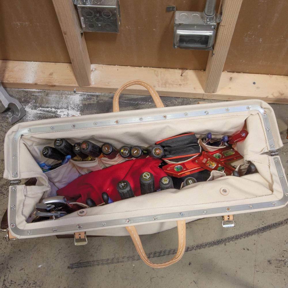 Klein Tools 5102-24SP 24 In. Deluxe Canvas Tool Bag 10 Klein Tools 5102-24SP 24 In. Deluxe Canvas Tool Bag - Image 8