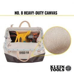 Klein Tools 5102-14 14 In. Canvas Tool Bag -Tool Storage Sales klnn510214 h