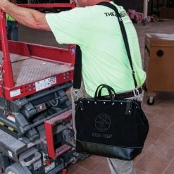 Klein Tools 510216SPBLK 16 In. Deluxe Canvas Tool Bag - Large, Black -Tool Storage Sales klnn510216spblk h