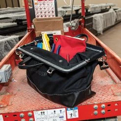 Klein Tools 510218SPBLK 18 In. Deluxe Canvas Tool Bag - Black -Tool Storage Sales klnn510218spblk f