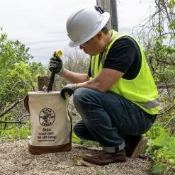Klein Tools 5104 Leather-Bottom Canvas Bucket -Tool Storage Sales klnn5104 g