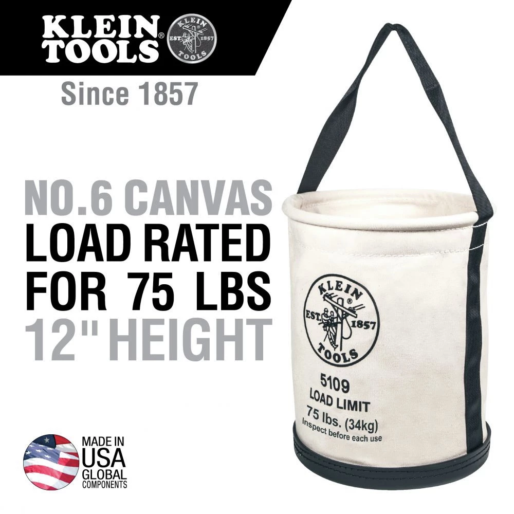 Klein Tools 5109 15 In. 1 Compartment Wide-Opening Straight Wall Bucket 4 Klein Tools 5109 15 In. 1 Compartment Wide-Opening Straight Wall Bucket - Image 2