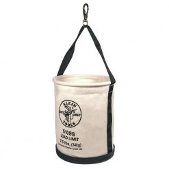Klein Tools 5109S Straight Wall Canvas Bucket With Swivel Snap