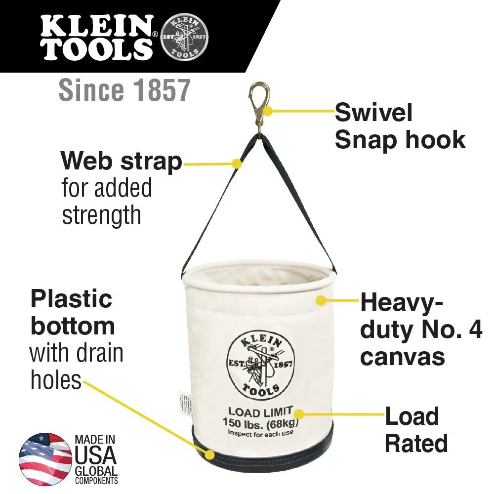 Klein Tools 5109SLR All Purpose Work Bucket 4 Klein Tools 5109SLR All Purpose Work Bucket - Image 2