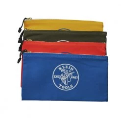 Klein Tools 5140 12 1/2 In. X 7 In. Canvas Zipper Bag Assortments (4/Pack) -Tool Storage Sales klnn5140 b