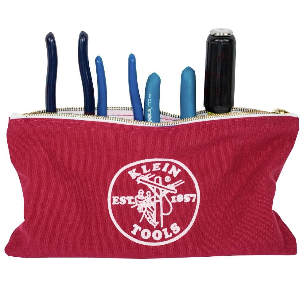 Klein Tools 5141 4-Piece Canvas Utility Bag - Red 4 Klein Tools 5141 4-Piece Canvas Utility Bag - Red - Image 2