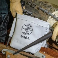 Klein Tools 5416L Bull-Pin And Bolt Bags, 3 Compartments, 10 In X 5 In, Leather 13 Klein Tools 5416L Bull-Pin And Bolt Bags, 3 Compartments, 10 In X 5 In, Leather -Tool Storage Sales klnn5416l e