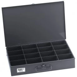 Klein Tools 54445 12 In. X 18 In. X 3 In. 16 Compartment Parts Storage Box - X-Large