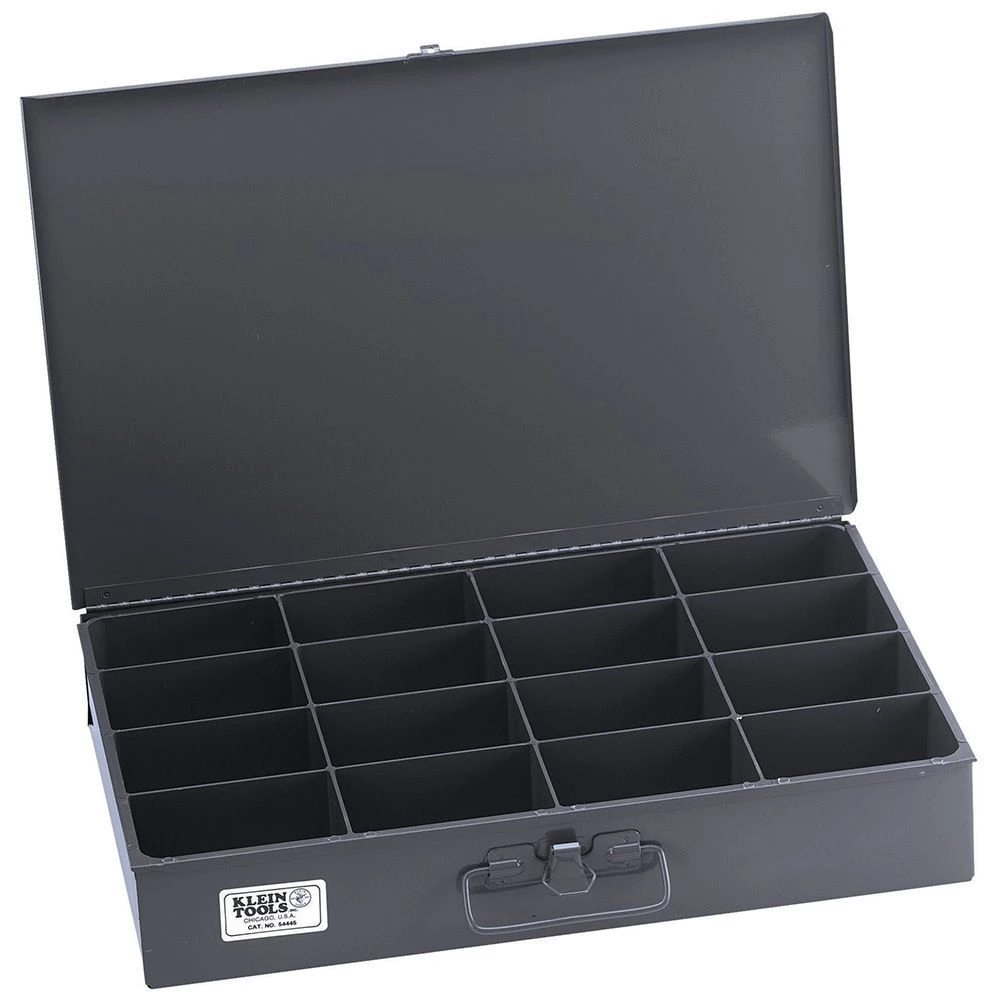 Klein Tools 54445 12 In. X 18 In. X 3 In. 16 Compartment Parts Storage Box - X-Large 3 Klein Tools 54445 12 In. X 18 In. X 3 In. 16 Compartment Parts Storage Box - X-Large