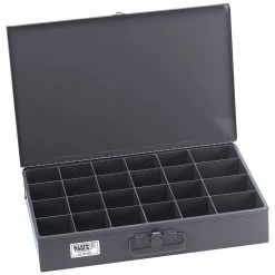 Klein Tools 54447 12 In. X 18 In. X 3 In. 24 Compartment Parts Storage Box - X-Large