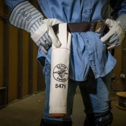 Klein Tools 5471 2.5 In. Diameter Canvas Electrode Bag With Hard Leather Bottom And Web Belt Loop -Tool Storage Sales klnn5471 e