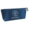 Klein Tools 5539LBLU 18 In. X 3.5 In. X 8 In. Canvas Zipper Consumables Tool Pouch - Large, Blue -Tool Storage Sales klnn5539lblu