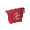 Klein Tools 5539RED 10 In. X 3.5 In. X 8 In. Canvas Zipper Consumables Tool Pouch - Red -Tool Storage Sales klnn5539red