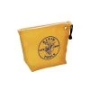 Klein Tools 5539YEL 10 In. X 3.5 In. X 8 In. Canvas Zipper Consumables Tool Pouch - Yellow