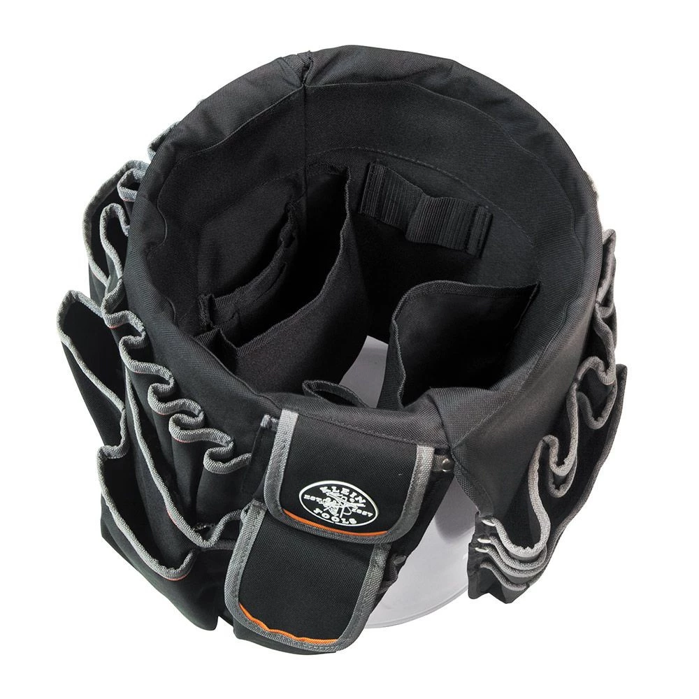 Klein Tools 55448 Tradesman Pro 45-Pocket Bucket Bag - Black/Gray/Orange 4 Klein Tools 55448 Tradesman Pro 45-Pocket Bucket Bag - Black/Gray/Orange - Image 2