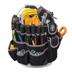 Klein Tools 55448 Tradesman Pro 45-Pocket Bucket Bag - Black/Gray/Orange 12 Klein Tools 55448 Tradesman Pro 45-Pocket Bucket Bag - Black/Gray/Orange -Tool Storage Sales klnn55448 e