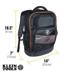 Klein Tools 55456BPL Tradesman Pro 25-Pocket Water Resistant Heavy Duty Electrician's Backpack -Tool Storage Sales klnn55456bpl j
