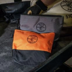 Klein Tools 55470 2-Piece Stand-Up Zipper Tool Bag Set - Orange/Black, Gray/Black -Tool Storage Sales klnn55470 h