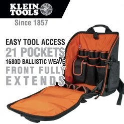 Klein Tools 55482 Tradesman Pro Tool Station 17.25 In. Tool Bag Backpack -Tool Storage Sales klnn55482 c