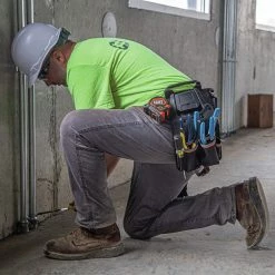 Klein Tools 55912 Tradesman Pro 13 In. X 7.25 In. X 4.75 In. Modular Piping Tool Pouch With Belt Clip - Black/Gray/Orange -Tool Storage Sales klnn55912 g