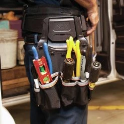 Klein Tools 55914 Tradesman Pro 13.5 In. X 8.25 In. X 4 In. Modular Trimming Pouch With Belt Clip - Black/Gray/Orange -Tool Storage Sales klnn55914 b