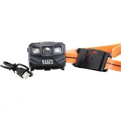 Klein Tools 56064 3.7V Lithium-Ion 400 Lumens Cordless Rechargeable Headlamp With Silicone Strap -Tool Storage Sales klnn56064 f