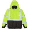 Klein Tools 60380 Reflective Winter Bomber Jacket - X-Large, High-Visibility Yellow/Black -Tool Storage Sales klnn60380