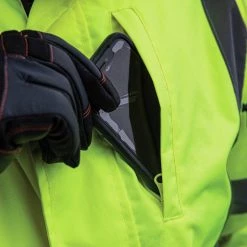 Klein Tools 60380 Reflective Winter Bomber Jacket - X-Large, High-Visibility Yellow/Black -Tool Storage Sales klnn60380 c