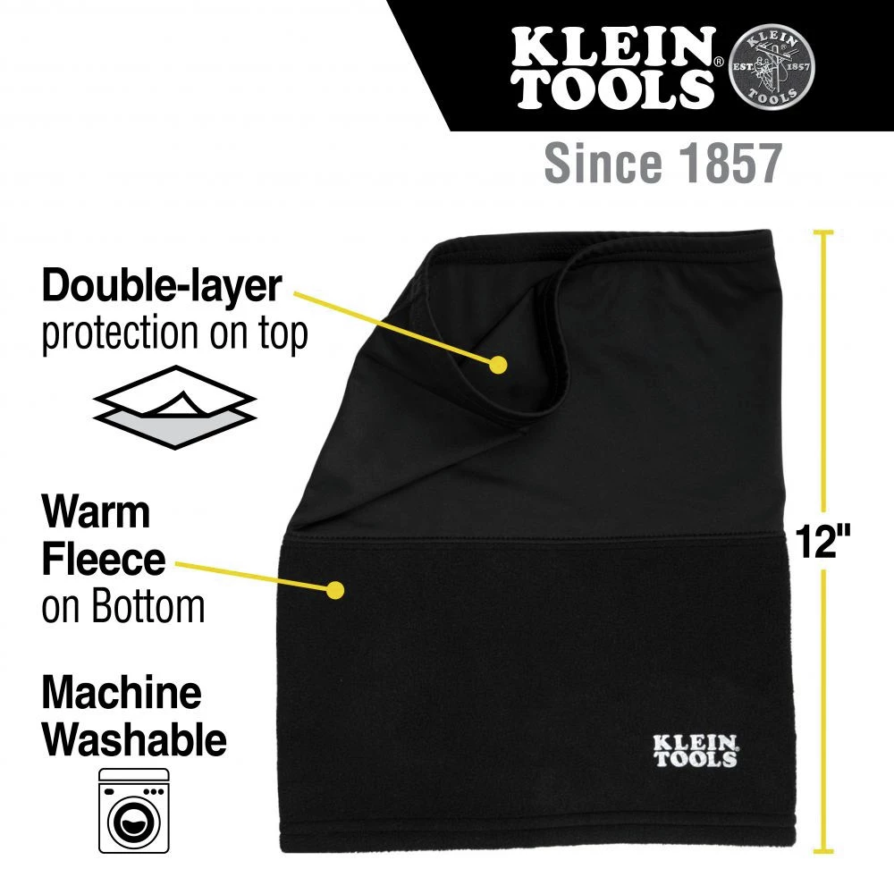 Klein Tools 60466 Neck And Face Warming Half-Band - Black 5 Klein Tools 60466 Neck And Face Warming Half-Band - Black - Image 3