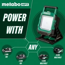 Metabo HPT UB18DCQ4M 18V MultiVolt Lithium-Ion 11.8 In. Cordless Work Light (Tool Only) -Tool Storage Sales mhpnub18dcq4m e