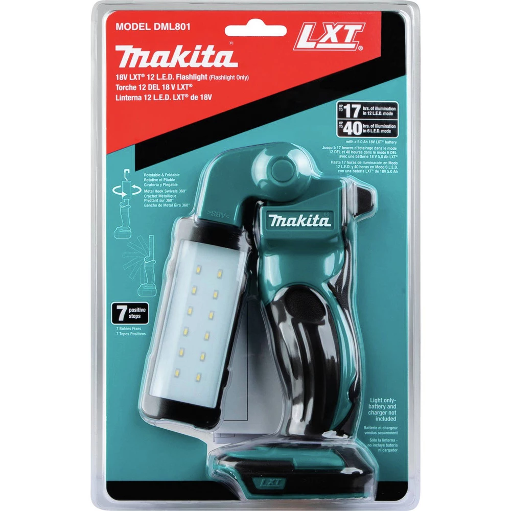 Makita DML801 LXT 18V Cordless Lithium-Ion 12 LED Flashlight (Tool Only) 7 Makita DML801 LXT 18V Cordless Lithium-Ion 12 LED Flashlight (Tool Only) - Image 5
