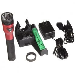Streamlight 75494 Stinger DS LED HL Rechargeable Flashlight With Piggyback Charger (Red)