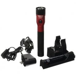 Streamlight 75616 Stinger DS LED Rechargeable Flashlight With Piggyback Charger (Red)