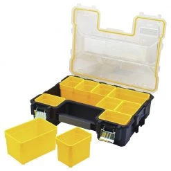 Stanley FMST14820 14.5 In. X 17.4 In. X 4.5 In. FATMAX Deep Pro Organizer - Yellow/Black/Clear 7 Stanley FMST14820 14.5 In. X 17.4 In. X 4.5 In. FATMAX Deep Pro Organizer - Yellow/Black/Clear -Tool Storage Sales stynfmst14820 b